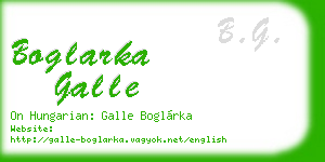 boglarka galle business card